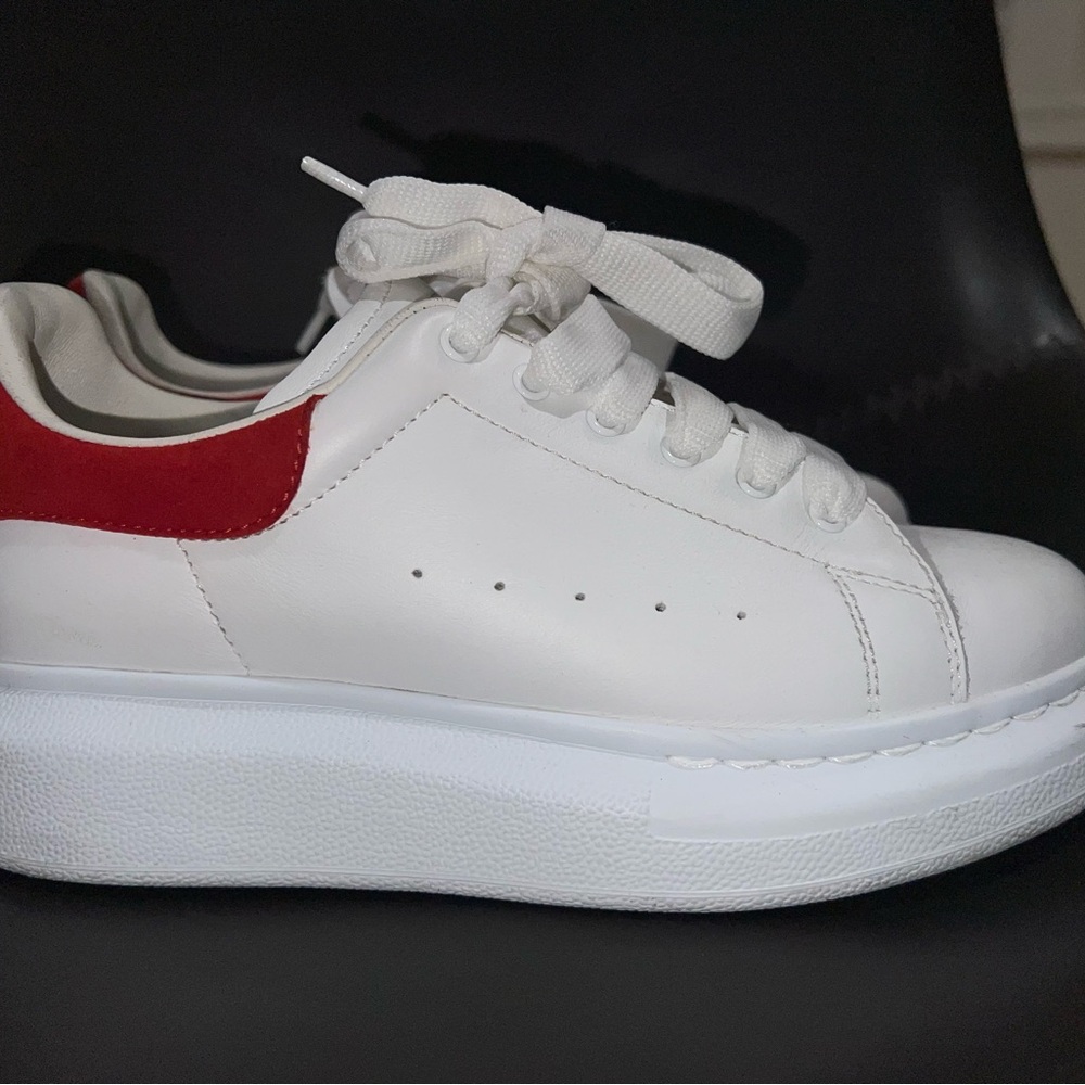 White and Red Sneakers